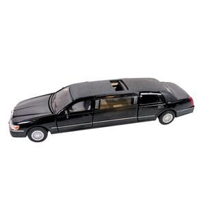 1999 Lincoln Town Car Stretch Limo 1:38 Diecast Model Toy Car 7" Black Limosine